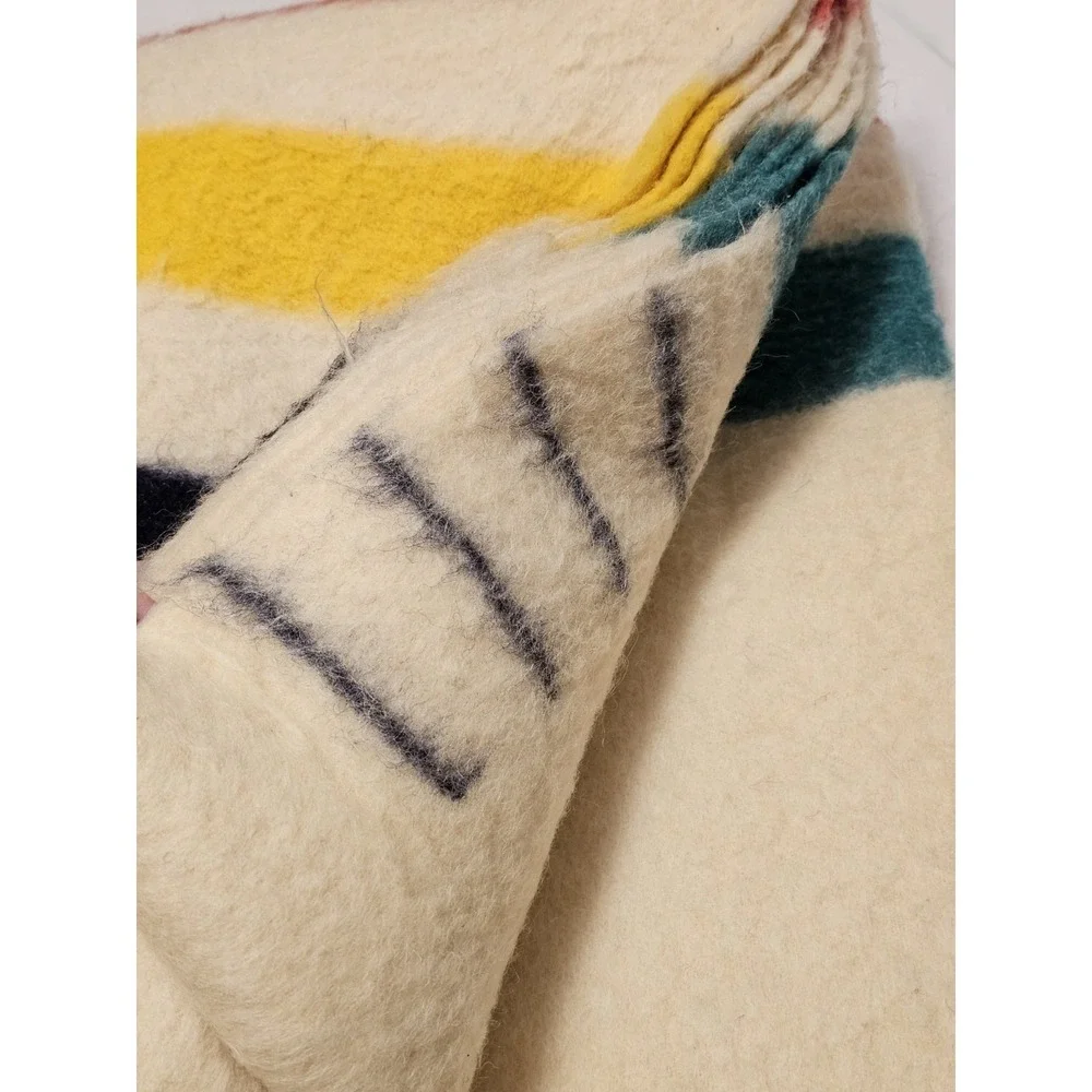 Early's Witney 4 Point Pure Wool Blanket ~ 90x72 Multicolor Striped England Made